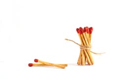 Matches On White Background Royalty Free Stock Images