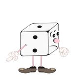 Matrices drôles de bande dessinée avec des yeux, des mains et des pieds dans des chaussures essayant pensivement de compter le no illustration de vecteur Matrices drôles de bande dessinée avec des yeux, des mains et des pieds dans des chaussures essayant pensivement de compter le no illustration de vecteur