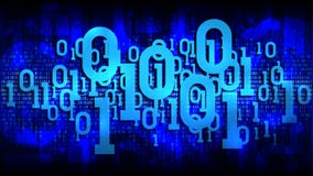Matrix blue background with binary code, shadow digital code in abstract futuristic cyberspace, cloud of big data royalty free illustration Matrix blue background with binary code, shadow digital code in abstract futuristic cyberspace, cloud of big data royalty free illustration