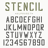 Matrycuje chrzcielnicy Abecadło i liczby dla talerza Rocznika grunge typeface wektor ilustracji Matrycuje chrzcielnicy Abecadło i liczby dla talerza Rocznika grunge typeface wektor ilustracji
