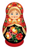 Matryoshka doll with Russia flower o