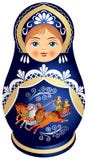 Matryoshka doll with Russian Troika
