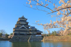 Matsumoto japansk slott Nagano Japan royaltyfria bilder Matsumoto japansk slott Nagano Japan royaltyfria bilder