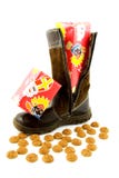 Matte mit Geschenk- und Ingwermuttern Stockbilder Matte mit Geschenk- und Ingwermuttern Stockbilder