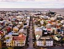 Mattina a Reykjavik fotografia stock Mattina a Reykjavik fotografia stock