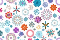 Mattonelle floreali del modello in blu, nella porpora e nel rosso sopra fondo bianco illustrazione di stock Mattonelle floreali del modello in blu, nella porpora e nel rosso sopra fondo bianco illustrazione di stock