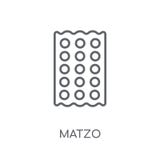 Matzo linear icon. Modern outline Matzo logo concept on white ba royalty free illustration Matzo linear icon. Modern outline Matzo logo concept on white ba royalty free illustration