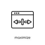 Maximaliseer pictogram van inzameling royalty-vrije illustratie Maximaliseer pictogram van inzameling royalty-vrije illustratie