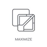 Maximice el icono linear El esquema moderno maximiza concepto del logotipo en wh libre illustration Maximice el icono linear El esquema moderno maximiza concepto del logotipo en wh libre illustration