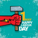 1 may Happy labour day vector label with strong red fist on torquise background . labor day background or banner with Royalty Free Stock Image 1 may Happy labour day vector label with strong red fist on torquise background . labor day background or banner with Royalty Free Stock Image