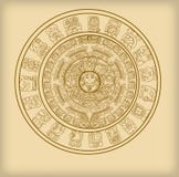 Maya calendar of Mayan or Aztec hieroglyph signs vector illustration Maya calendar of Mayan or Aztec hieroglyph signs vector illustration