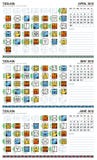 Mayan calendar, April-June 2012 (European) Royalty Free Stock Photography Mayan calendar, April-June 2012 (European) Royalty Free Stock Photography