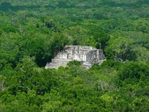 Mayan temple at Calakmul stock photo Mayan temple at Calakmul stock photo