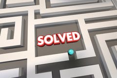 Maze Problem Solution solucionado stock de ilustración Maze Problem Solution solucionado stock de ilustración