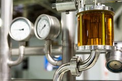 Measuring beer quality in the brewery royalty free stock images Measuring beer quality in the brewery royalty free stock images