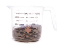Measuring Jug Of Sterling English Money Royalty Free Stock Photo Measuring Jug Of Sterling English Money Royalty Free Stock Photo