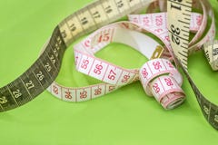 Measuring tape of the tailor isolated Royalty Free Stock Photos Measuring tape of the tailor isolated Royalty Free Stock Photos