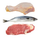 Meat And Fish Royalty Free Stock Photo