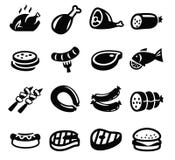 Meat And Sausage Icons Stock Photography Meat And Sausage Icons Stock Photography