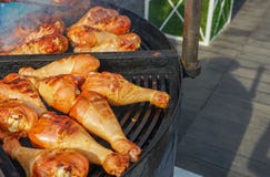 The meat is cooked grilled. Barbecue on the coals royalty free stock image The meat is cooked grilled. Barbecue on the coals royalty free stock image