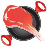 Meat In The Pan Royalty Free Stock Photo