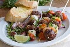 Meatball Skewers Stock Photo Meatball Skewers Stock Photo
