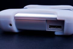 Mecanismo impulsor duro externo con el socket del USB 3.0 Fotos de archivo