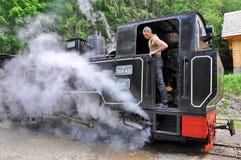 Mechanic on a steam train