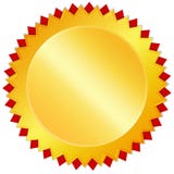 Medaglia dorata in bianco del premio illustrazione vettoriale Medaglia dorata in bianco del premio illustrazione vettoriale
