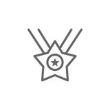 Medaglia, stella, icona di U.S.A. Elemento del quarto dell'icona di luglio Linea sottile icona per progettazione del sito Web e s illustrazione di stock Medaglia, stella, icona di U.S.A. Elemento del quarto dell'icona di luglio Linea sottile icona per progettazione del sito Web e s illustrazione di stock
