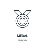 medal ikony wektor od edukacji kolekcji Cienka kreskowa medalu konturu ikony wektoru ilustracja royalty ilustracja medal ikony wektor od edukacji kolekcji Cienka kreskowa medalu konturu ikony wektoru ilustracja royalty ilustracja