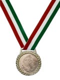 Medalhão verde & vermelho da fita fotografia de stock royalty free Medalhão verde & vermelho da fita fotografia de stock royalty free