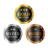 Medallas del ganador del oro, de la plata y del bronce libre illustration Medallas del ganador del oro, de la plata y del bronce libre illustration