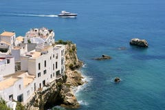 medelhavs- trevlig havssikt för ibiza arkivfoto medelhavs- trevlig havssikt för ibiza arkivfoto