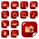 Media & telecom web icons