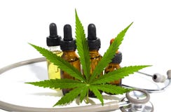 Medical cannabis oil isolate. royalty free stock images Medical cannabis oil isolate. royalty free stock images