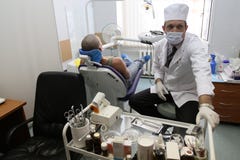 Medical examination at the recruitment center Royalty Free Stock Image Medical examination at the recruitment center Royalty Free Stock Image