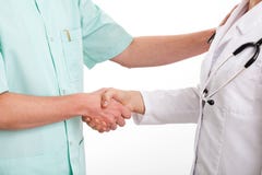 Medical partners handshake stock photos Medical partners handshake stock photos