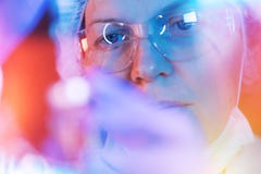 Medical science researcher performing test in laboratory stock image Medical science researcher performing test in laboratory stock image