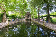 Medici fountain in Luxembourg gardens, Paris, France royalty free stock photo Medici fountain in Luxembourg gardens, Paris, France royalty free stock photo