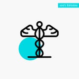 Medicina, médica, atención sanitaria, icono del vector del punto del círculo del punto culminante de la turquesa de Grecia stock de ilustración Medicina, médica, atención sanitaria, icono del vector del punto del círculo del punto culminante de la turquesa de Grecia stock de ilustración