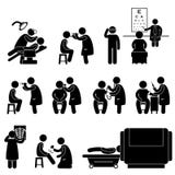 Medicinsk huvuddelkontroll för hälsa upp provPictogram vektor illustrationer Medicinsk huvuddelkontroll för hälsa upp provPictogram vektor illustrationer