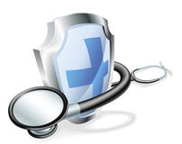 medicinskt sköldstetoskop för begrepp vektor illustrationer medicinskt sköldstetoskop för begrepp vektor illustrationer