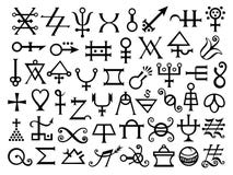 Medieval Alchemical 'Flowers of Azote' Signs vector illustration Medieval Alchemical 'Flowers of Azote' Signs vector illustration