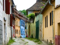 Medieval Street In Sighisoara. Stock Image Medieval Street In Sighisoara. Stock Image
