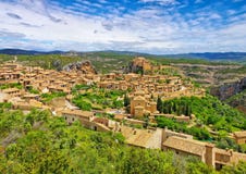 The medieval town of Alquezar, Spain Royalty Free Stock Photography The medieval town of Alquezar, Spain Royalty Free Stock Photography