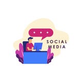 Medios ejemplo social del concepto para el ejemplo del diseño de la plantilla de la web libre illustration Medios ejemplo social del concepto para el ejemplo del diseño de la plantilla de la web libre illustration