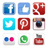Medios iconos sociales ilustración del vector Medios iconos sociales ilustración del vector