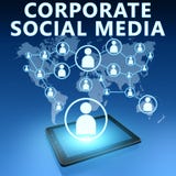 Medios sociales corporativos stock de ilustración Medios sociales corporativos stock de ilustración
