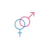 Medisch, geslachtssymbolen gekleurd pictogram Element van geneeskundeillustratie Tekens en symbolen het pictogram kan voor Web, m royalty-vrije illustratie Medisch, geslachtssymbolen gekleurd pictogram Element van geneeskundeillustratie Tekens en symbolen het pictogram kan voor Web, m royalty-vrije illustratie
